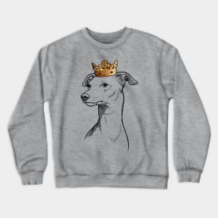 Italian Greyhound Dog King Queen Wearing Crown Crewneck Sweatshirt